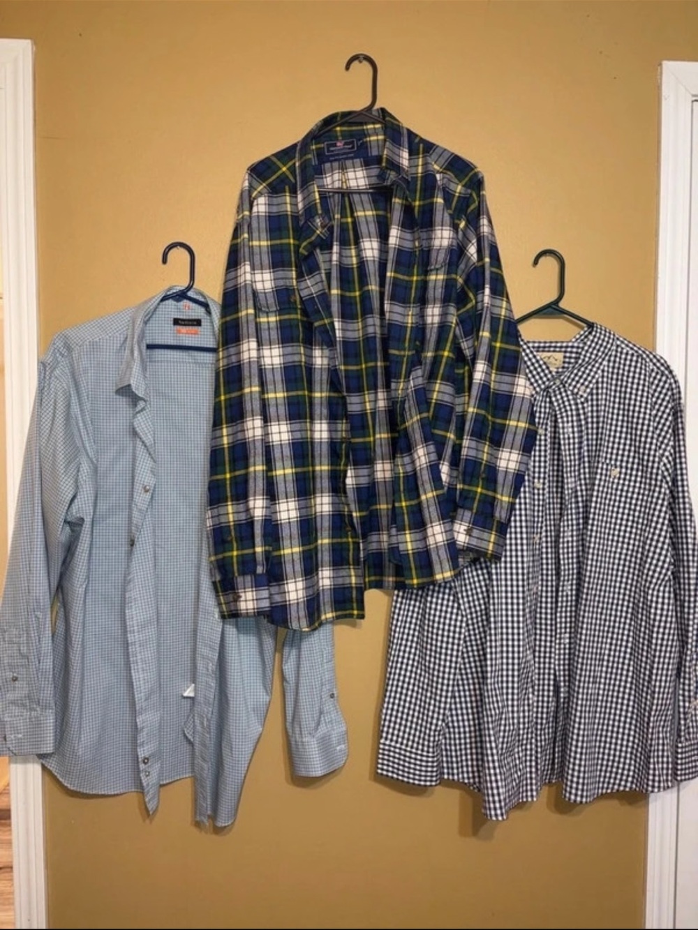 Van Heusen Vineyard Vines Blue Mt Men's 2Xl LS Dress Shirts lot of 3